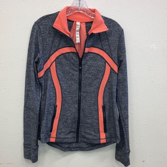 lululemon athletica Gray and pink Define Jacket size 10 - Picture 2 of 8